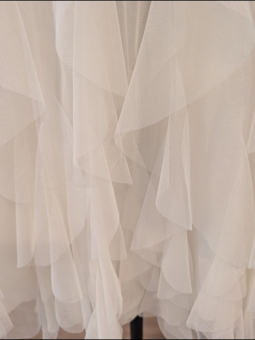 Teeze Me Blush Lace & Ivory Ruffle Cocktail Dress, Size 3 - Picture 3 of 10